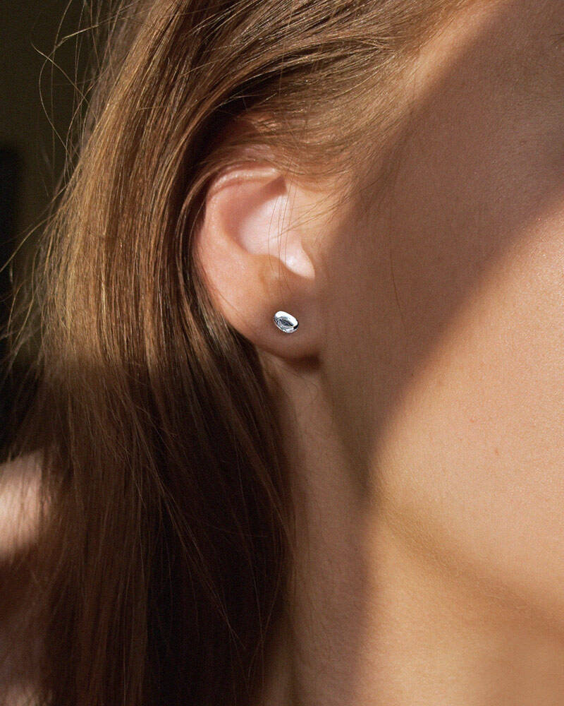 Morning Dew petite Øreringer Sølv