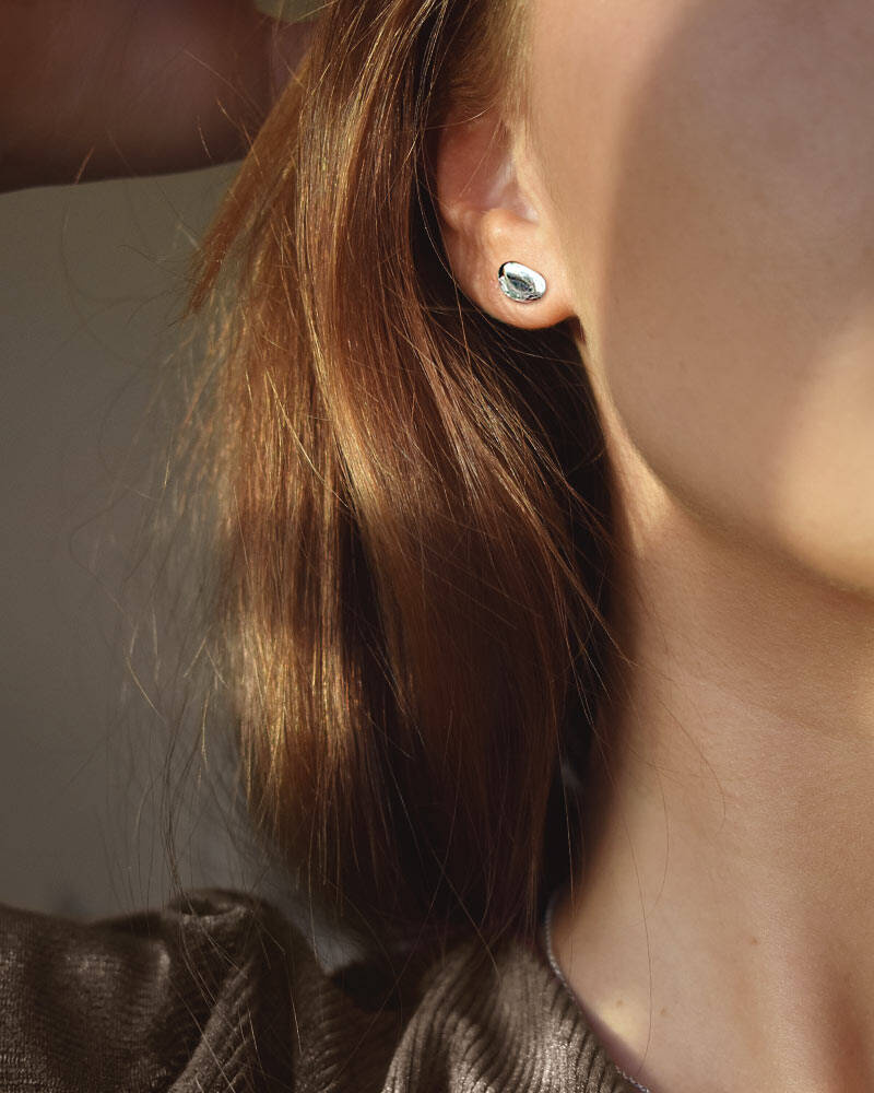 Morning Dew small Øreringer Sølv