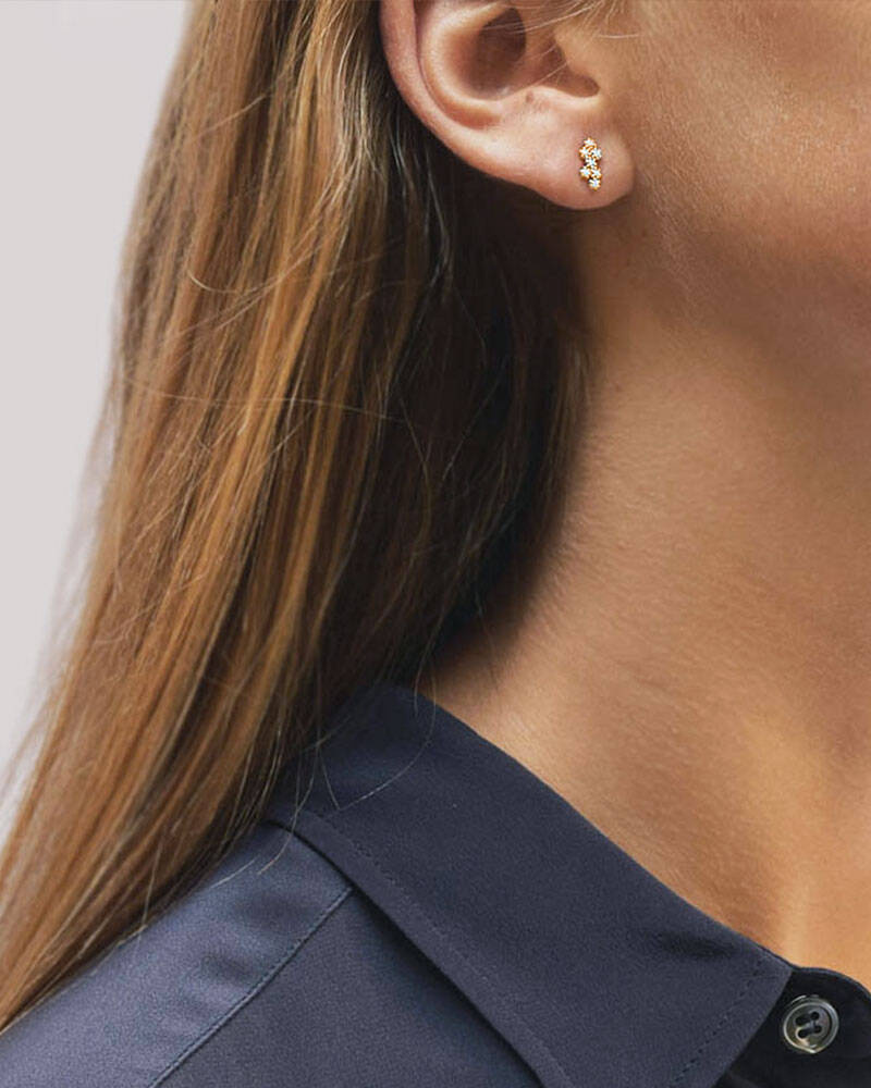 Milky Way drop Øreringer Gull