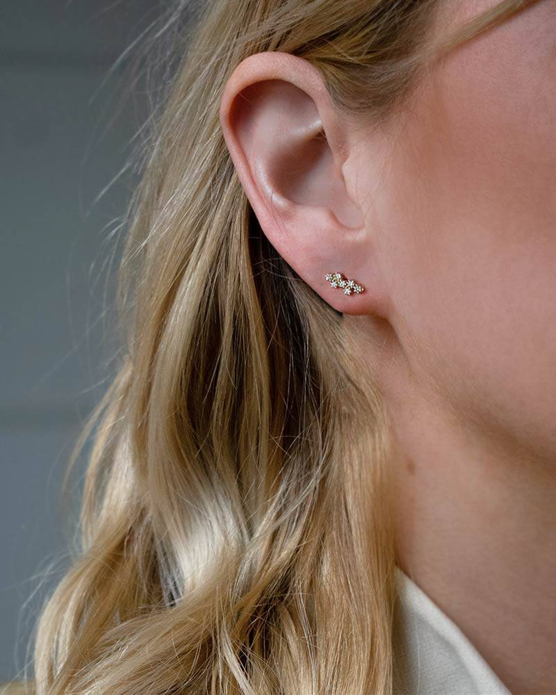 Milky Way drop Øreringer Gull