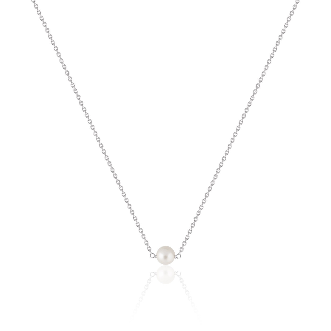 Pearl Halskjede (Sølv) 40-45 cm