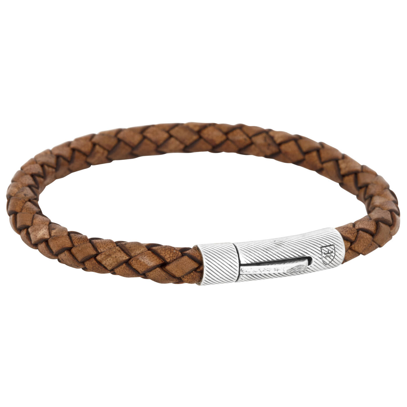 Sølv/läderArmbånd brunt