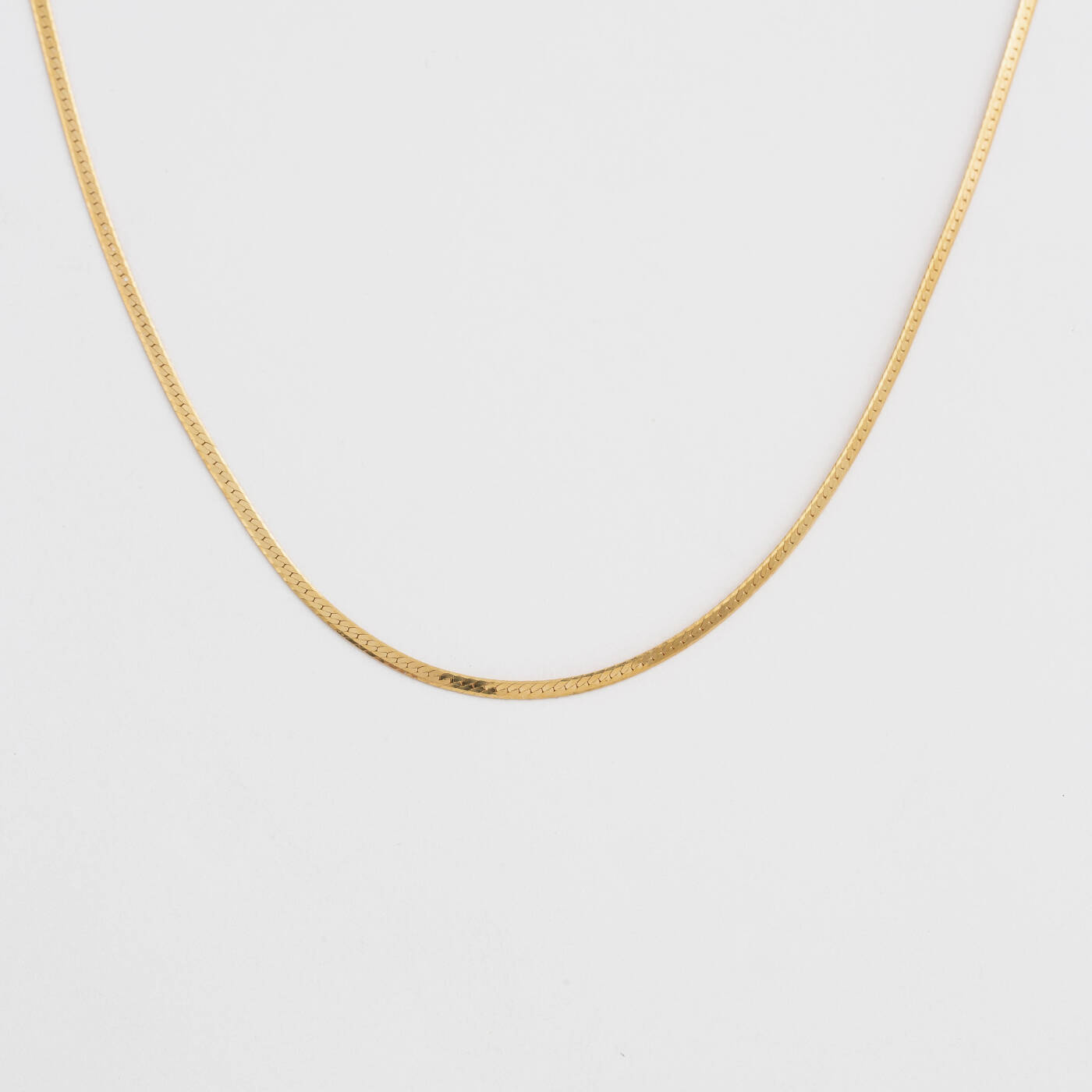 Herringbone Choker Halskjede Gold