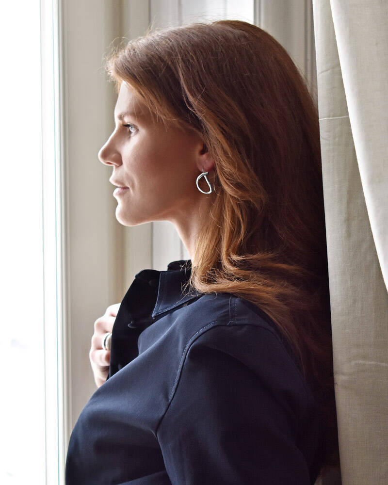 Ocean Øreringer Sølv