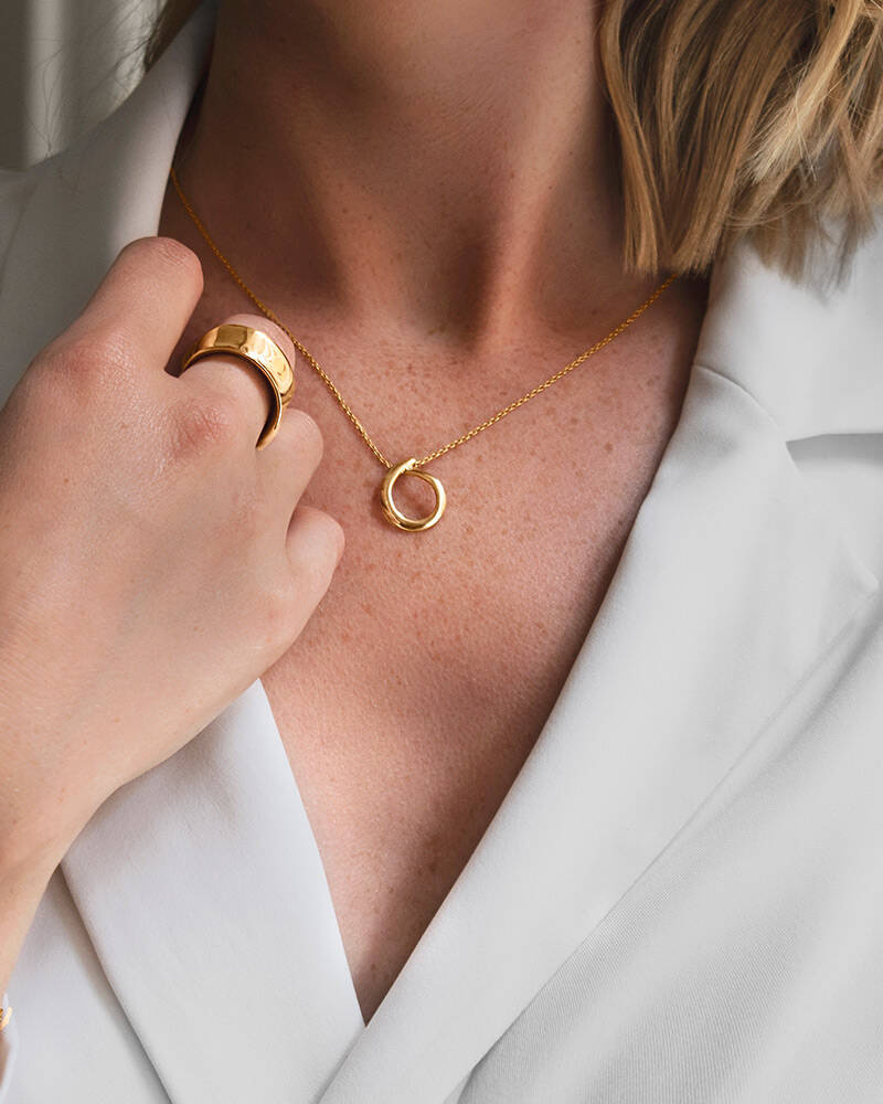 Ocean small single Halskjede Gull