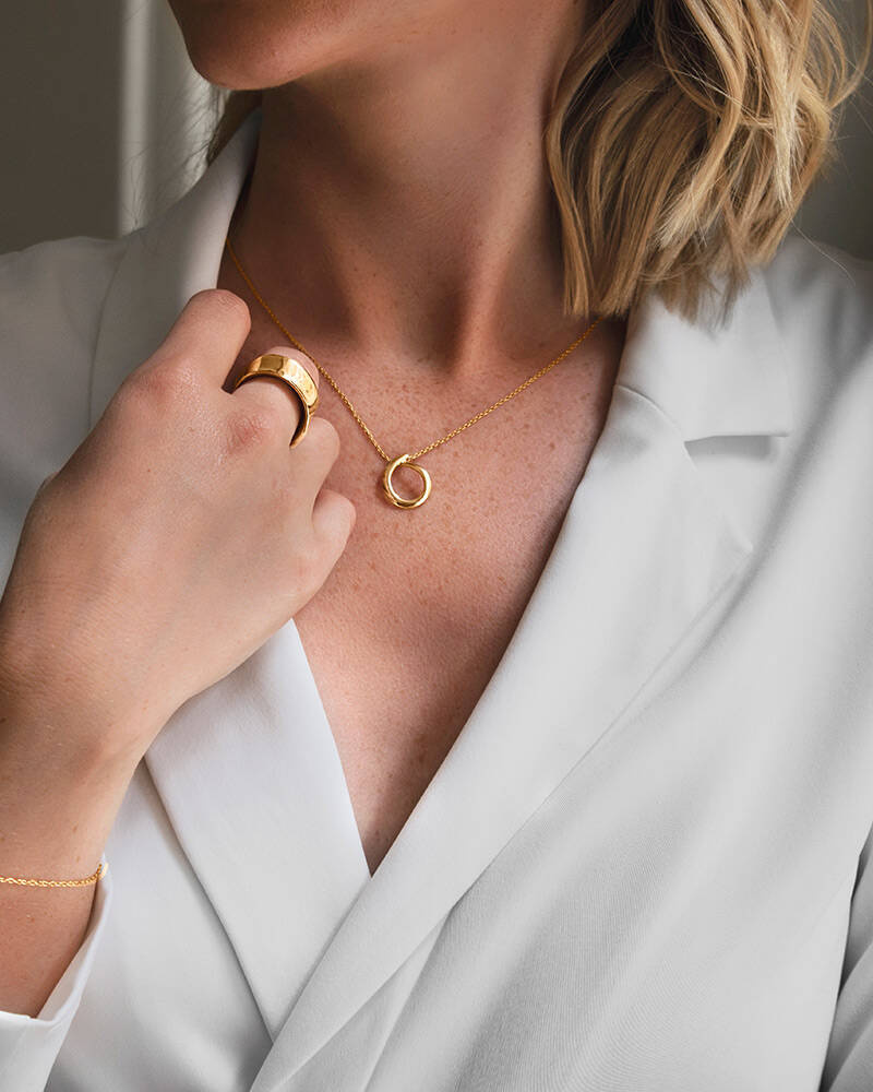 Ocean small single Halskjede Gull