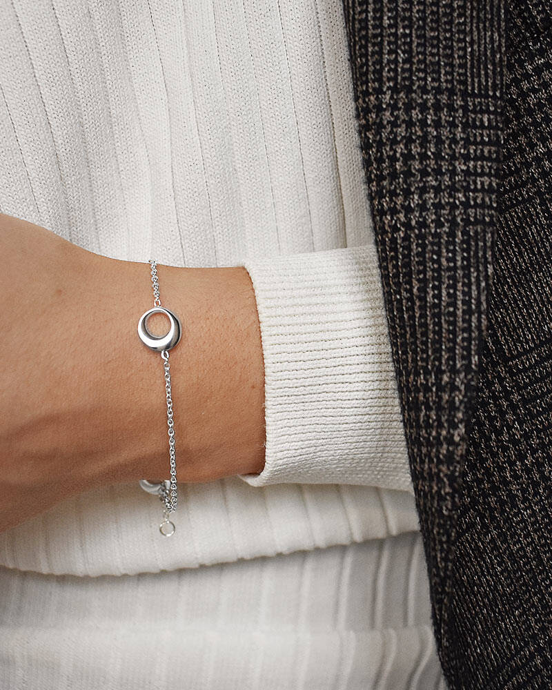 Orbit drop Armbånd Sølv