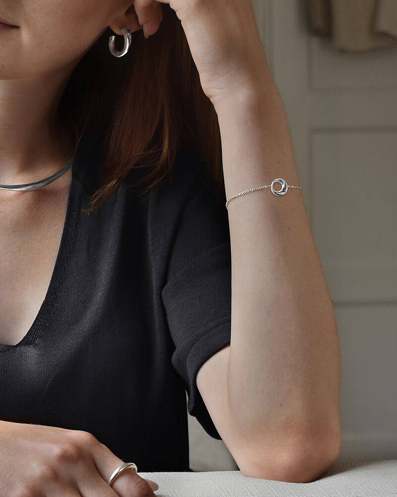 Orbit drop Armbånd Sølv