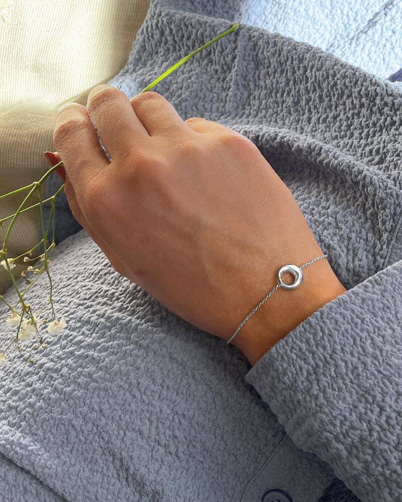 Orbit drop Armbånd Sølv