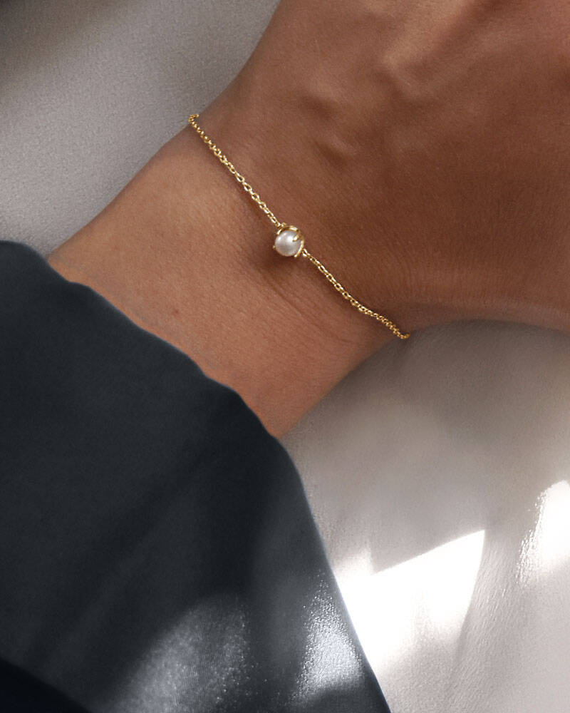 Petite Pearl Armbånd Gull