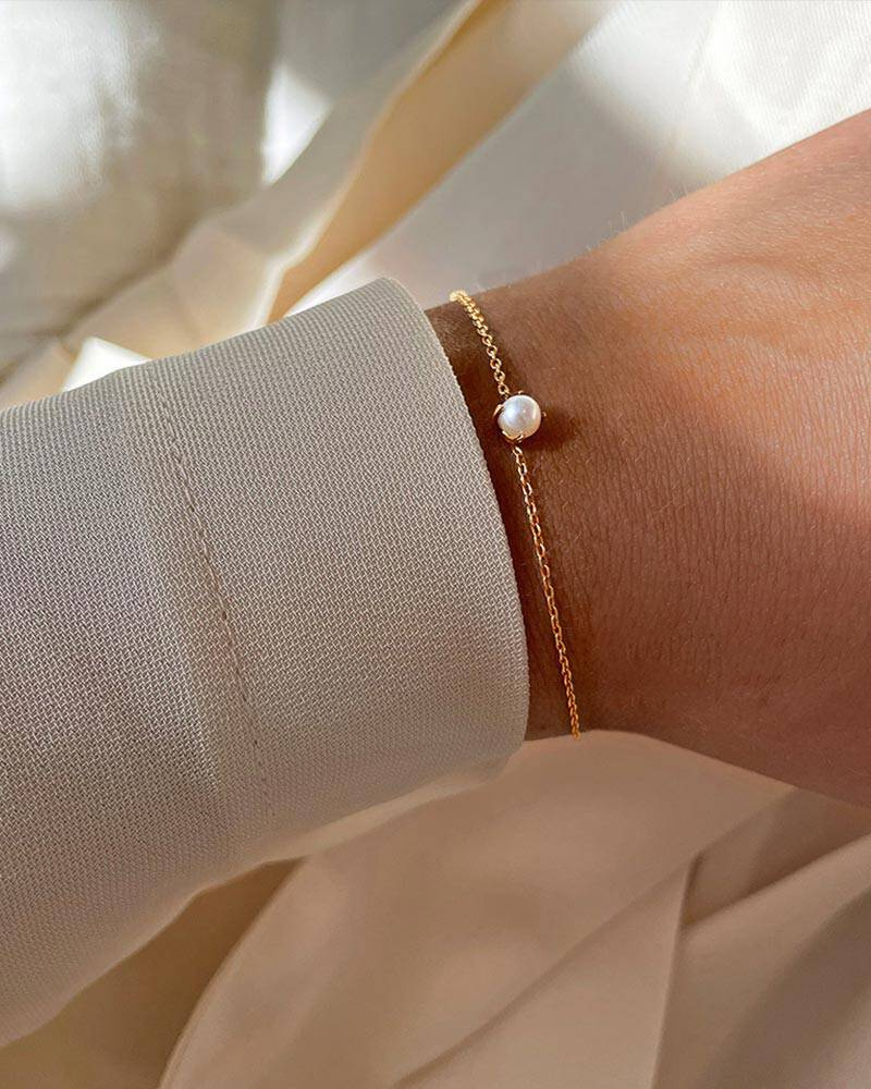Petite Pearl Armbånd Gull