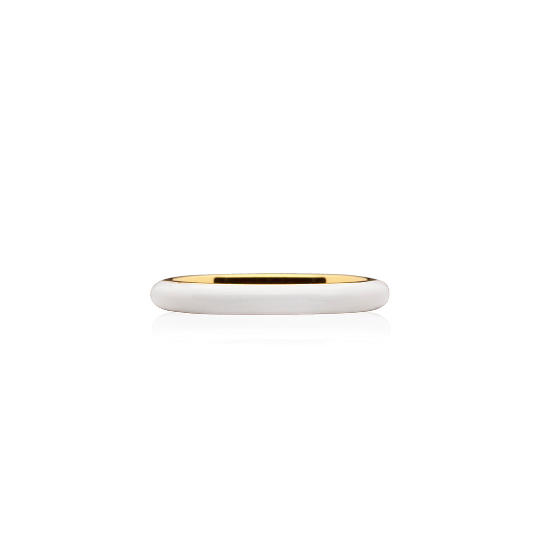 Enamel thin ring white (Gull)