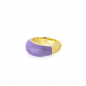 Enamel bold ring purple (Gull)