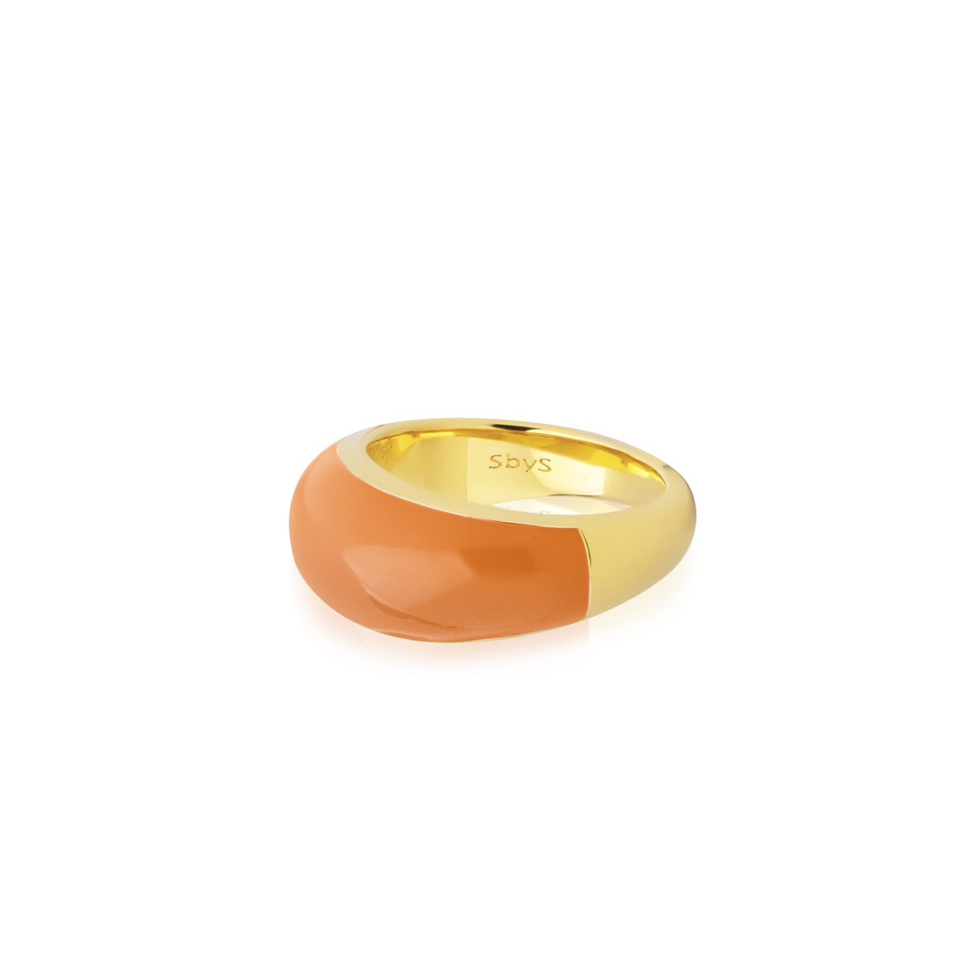 Enamel bold ring orange (Gull)