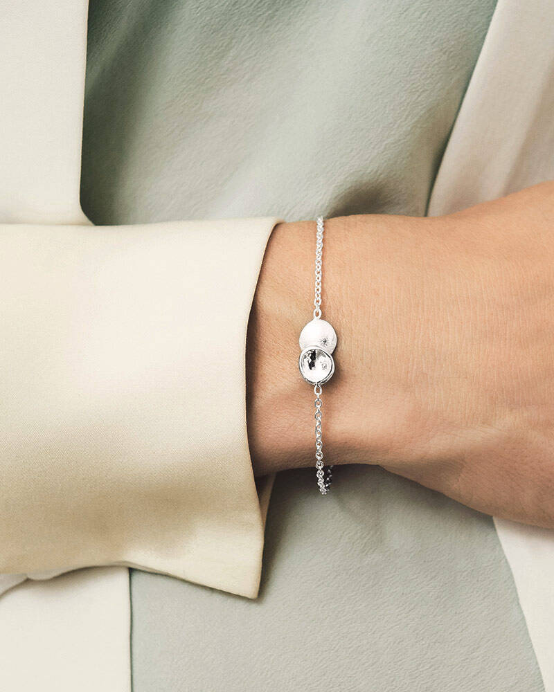 Rocky Shore medium single Armbånd Sølv