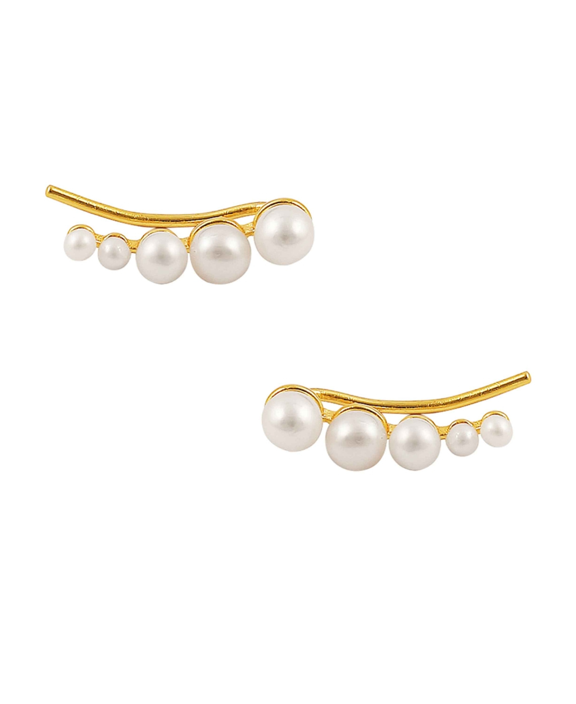 Pearl Croissant Earrings Gull