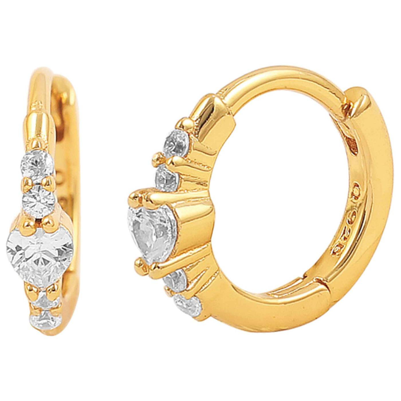 Heart hoops Øredobber Gull