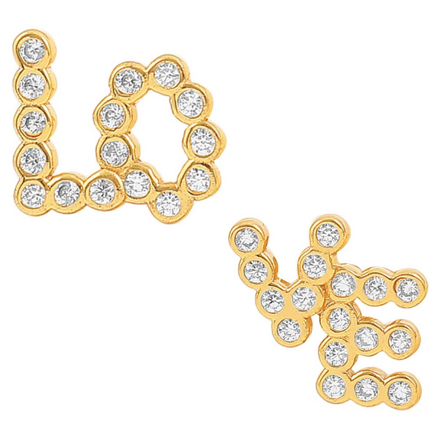 Love stickers Øredobber Gull