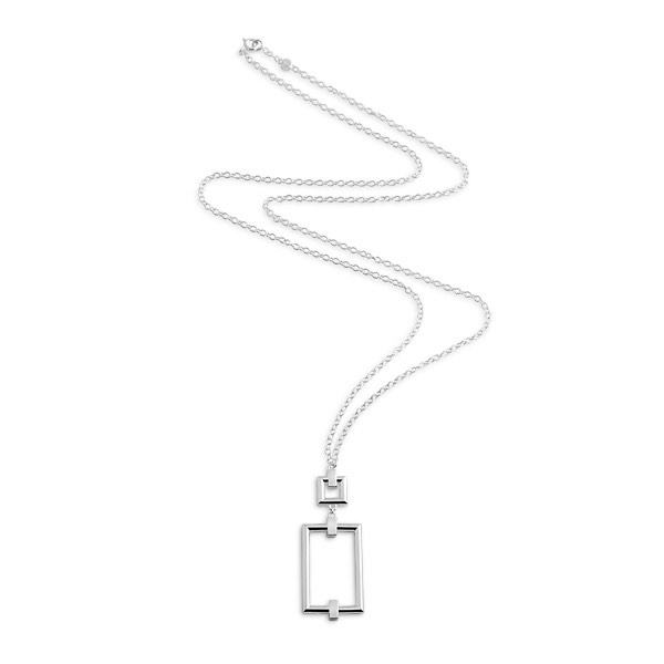 Detail Square Grand Halskjede Sølv 90 cm