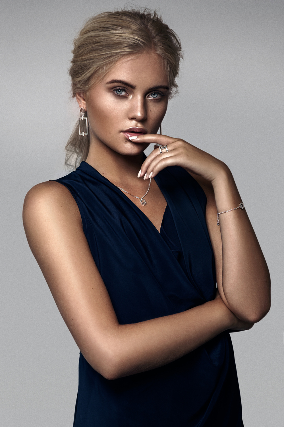 Detail Square Halskjede Sølv 42-46 cm