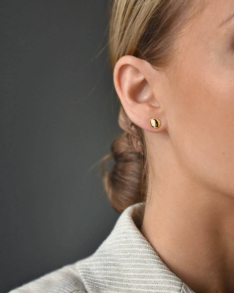Stardust drop Øreringer polished Gull