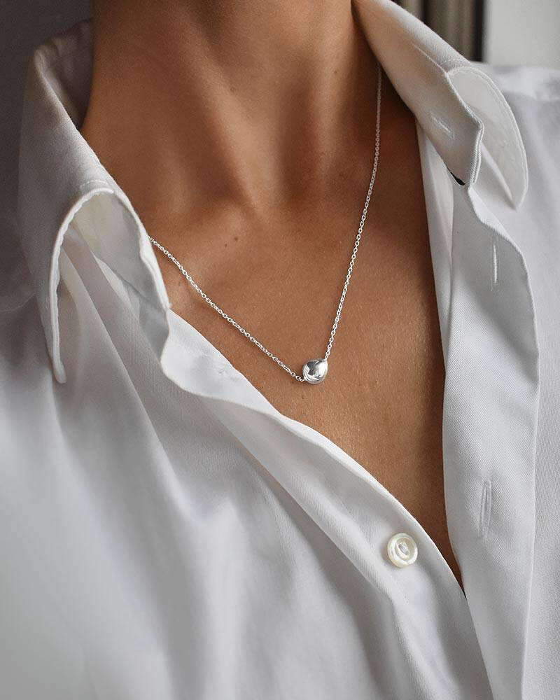 Stardust polished Halskjede Sølv