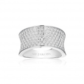 Feline Concavo - med vita zirkoner Ring Feline Concavo - med vita zirkoner Ring