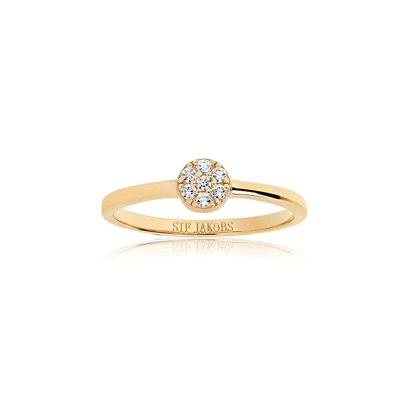 CECINA ring Hvite Zirkoner (Gull)