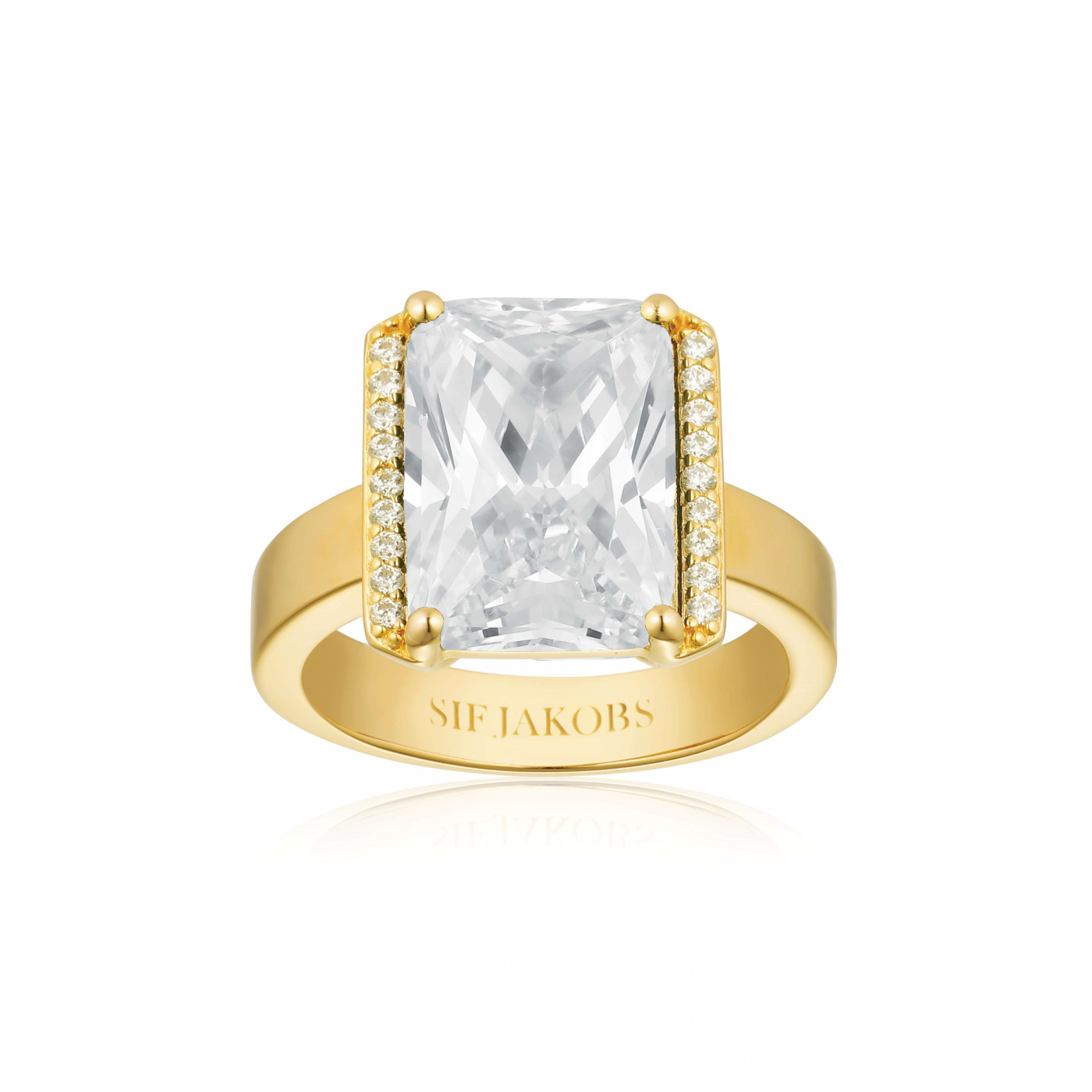 ROCCANOVA ALTRO GRANDE Ring Vita Zirkoner Gull