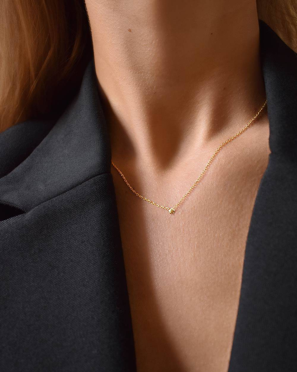 Stella Nova drop Halskjede Gull