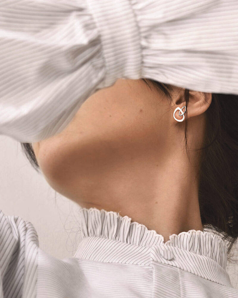 Together medium Øreringer Sølv